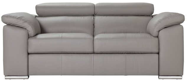 Argos Home Valencia Leather 2 Seater Sofa - Grey - image 1