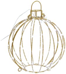 Habitat Gold Iron Frame Bauble Light Christmas Decoration - thumbnail 2