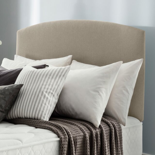 Silentnight Selene 180 Woven Kingsize Headboard - Sandstone - image 1