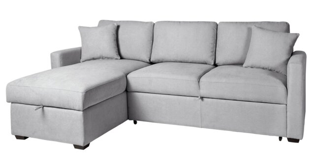 Habitat Reagan Left Hand Storage Corner Chaise Sofa Bed - Grey - image 1