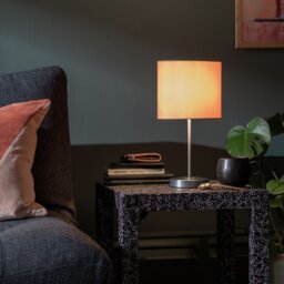 Argos Home Satin Stick Table Lamp - Mustard - thumbnail 1
