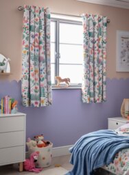 Habitat Kids Floral Blackout Eyelet Curtains - 168X137cm - thumbnail 2