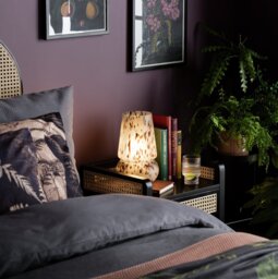 Habitat Rahnn Confetti Glass Table Lamp - Brown - thumbnail 1
