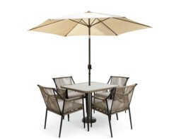 Habitat Pesaro 4 Seater Rattan Effect Garden Patio Set - thumbnail 1