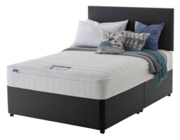 Silentnight Travis Small Double Memory Divan Bed - Charcoal - thumbnail 2