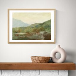East End Prints Moor Path Oak Frame Art Print - A3 - thumbnail 2