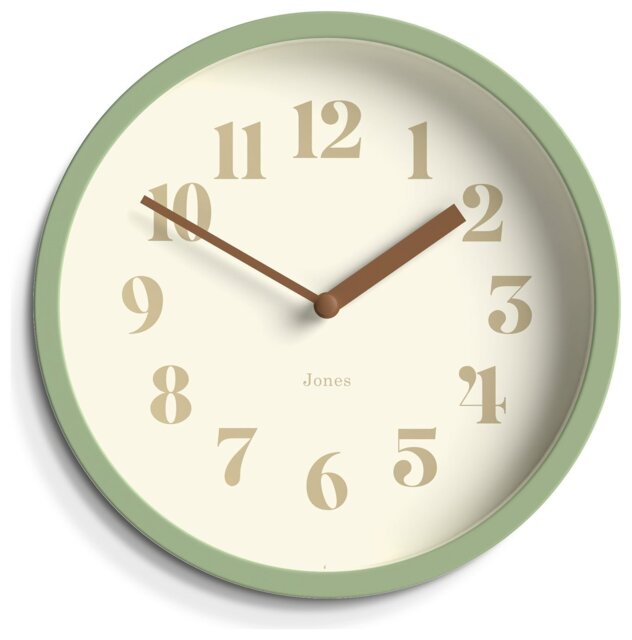 Jones Clocks Modern Analogue Wall Clock - Green - image 1