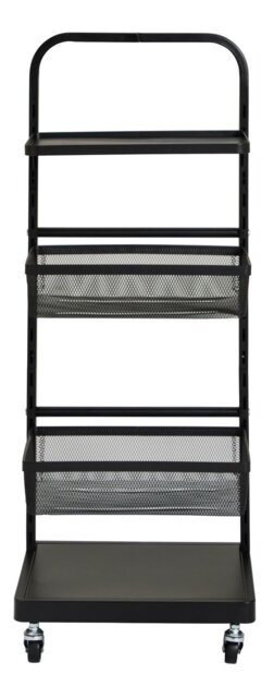 Argos Home Adjustable 3 Tier Kitchen Storage Trolley - Black - image 1
