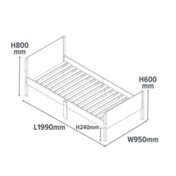 Liberty House Toys Classic Kid's Single Bed Frame - White - thumbnail 2