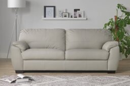 Argos Home Milano Leather 4 Seater Sofa - Light Grey - thumbnail 2