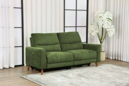 Argos Home Ezra Fabric 3 Seater Recliner Sofa - Green - thumbnail 2