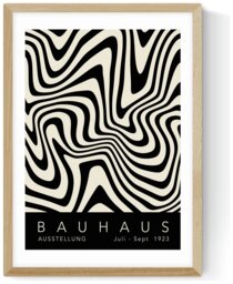 East End Prints Bauhaus Black Oak Frame Art Print - A3 - thumbnail 2