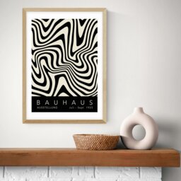 East End Prints Bauhaus Black Oak Frame Art Print - A3 - thumbnail 1