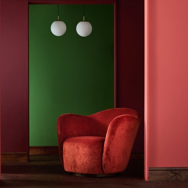 Habitat x Morris & Co. Wightwick Velvet Armchair - Rust - image 1