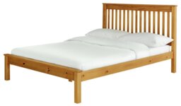 Argos Home Aspley Kingsize Wooden Bed Frame - Oak Stain - thumbnail 1