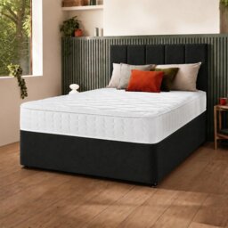 Silentnight Marlow 1000 Mirapocket Double Divan Bed - Charcoal - thumbnail 1