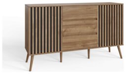 GFW Louvered 2 Door 3 Drawer Sideboard -Natural - thumbnail 1