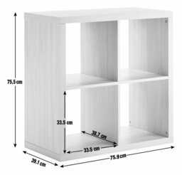 Habitat Squares Plus 4 Cube Storage Unit - Black - thumbnail 2