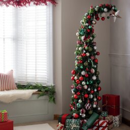Argos Home 6ft Curved Top Slim Christmas Tree - thumbnail 1