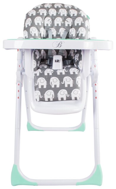 My Babiie MBHC8 Premium Highchair - Grey Elephant