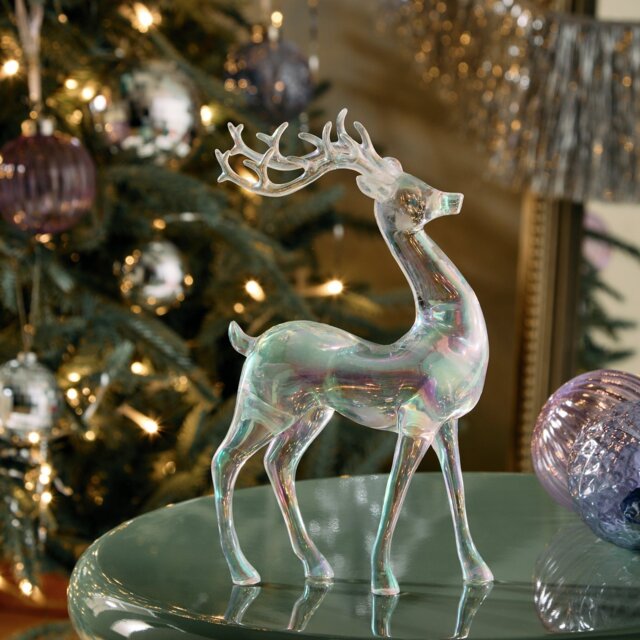 Habitat Iridescent Acrylic Reindeer Christmas Decoration - image 1