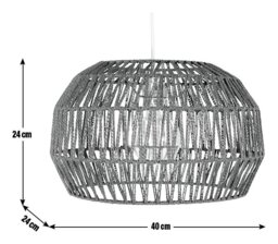 Habitat Global Black Rope Easy Fit Lampshade - 40cm - thumbnail 2