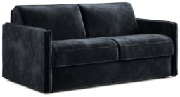 Jay-Be Slim Velvet 3 Seater Sofa Bed - Charcoal - thumbnail 1