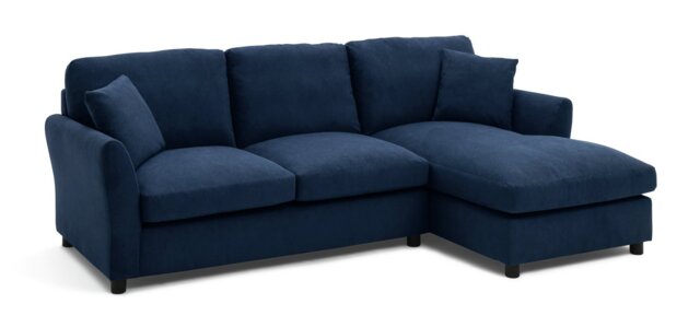 Argos Home Aleeza Fabric Right Hand Corner Sofa - Navy - image 1