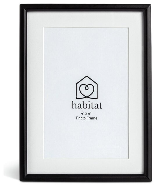 """Habitat Skinny Black Metal Picture Frame - 4x6""""""" - image 1