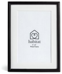 """Habitat Skinny Black Metal Picture Frame - 4x6"""""""