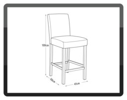 Argos Home Winslow Faux Leather Bar Stool - Grey - thumbnail 2