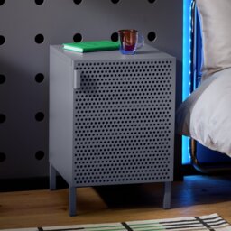 Habitat Landan 1 Door Bedside Table - Anthracite - thumbnail 2