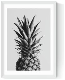 East End Prints Pineapple White Frame Art Print - A3 - thumbnail 2