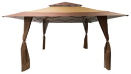 Norfolk Leisure 4m x 4m Pop up Garden Gazebo - Brown - thumbnail 1