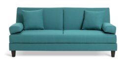 Argos Home Chase Fabric Clic Clac Sofa Bed - Teal - thumbnail 1