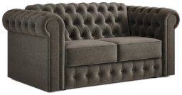 Jay-Be Chesterfield Fabric 2 Seater Sofa Bed - Pewter - thumbnail 1