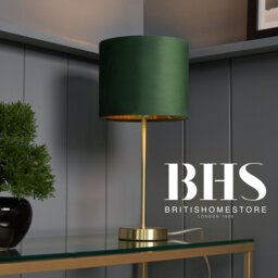 BHS Vera Metal Table Lamp - Emerald - thumbnail 2
