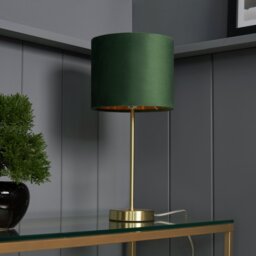 BHS Vera Metal Table Lamp - Emerald - thumbnail 1