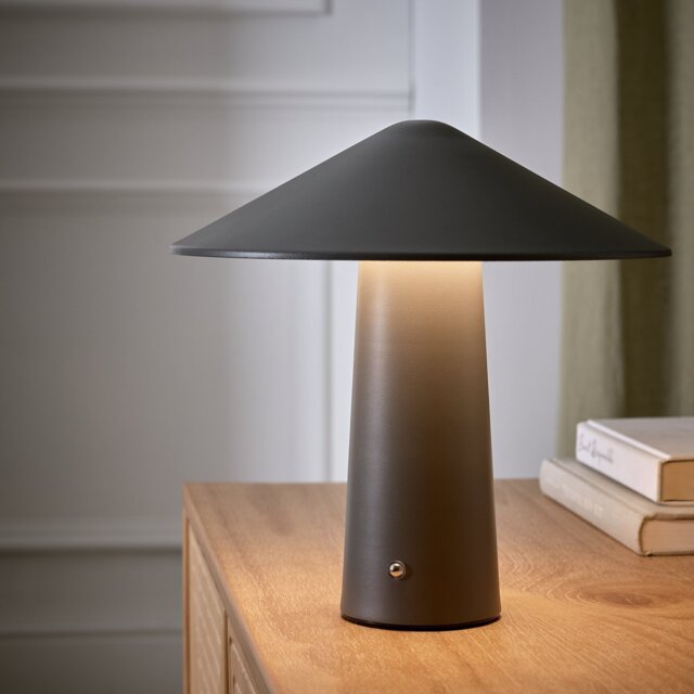 Habitat Kiro Rechargeable LED Touch Table Lamp - Charcoal - image 1