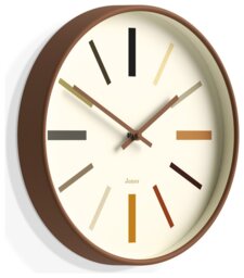 Jones Clock Marker Analogue Wall Clock - Kiwi Brown - thumbnail 2