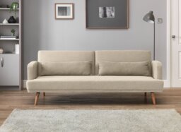 Argos Home Andy Fabric 3 Seater Clic Clac Sofa Bed - Natural