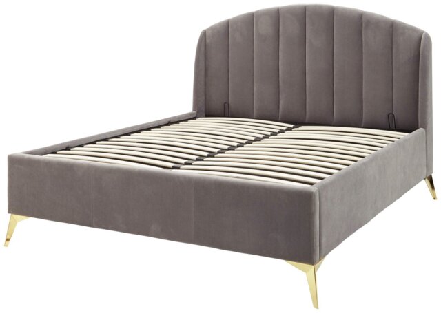 GFW Pettine Double Fabric Ottoman Bed Frame - Grey - image 1
