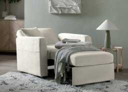 Habitat Reagan Single Fabric Chairbed - Natural - thumbnail 2