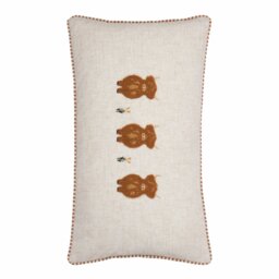 Wylder Ramble Highland Cows Cushion Beige - 50x30cm - thumbnail 2