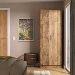 Livara Ready Assembled Messina 2 Door Wardrobe - Oak Effect