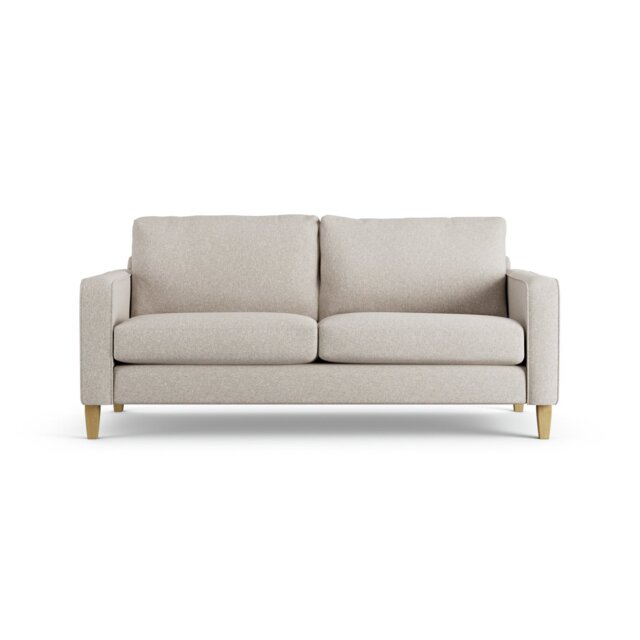 Habitat Flint Fabric 3 Seater Sofa - Natural - Ash Leg - image 1