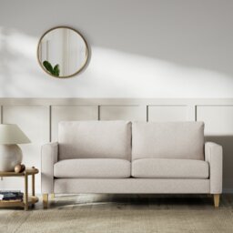 Habitat Flint Fabric 3 Seater Sofa - Natural - Ash Leg - thumbnail 2