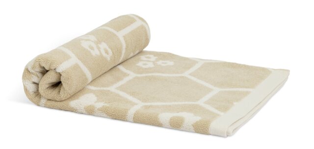 Argos Home Floral Bee Bath Sheet - Beige - image 1