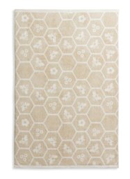 Argos Home Floral Bee Bath Sheet - Beige - thumbnail 2