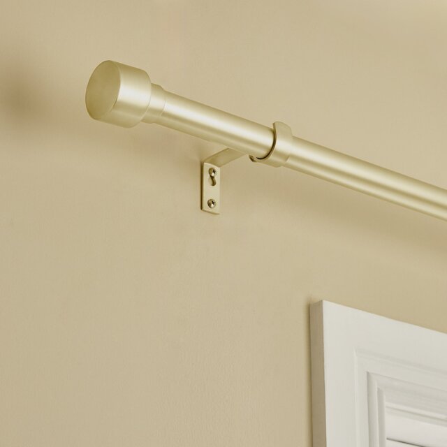 Argos Home Extendable Metal Stud Gold Curtain Pole - 165 - 300cm - image 1